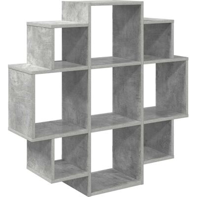 VIDAXL Scaffale Da Parete Grigio Cemento 90 X 25 X 90 Cm VIDAXL Scaffale Da Parete Grigio Cemento 90 X 25 X 90 Cm