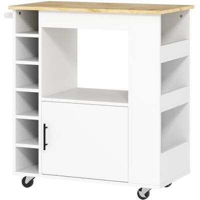 XISRENS Carrello Da Cucina/carrello Di Servizio Con Piano Di Lavoro, Ripiani, Portabottiglie, Mobiletto Da Cucina/carrello Su Ruote Con Cerniere A Chiusura Ammortizzata, Maniglia, Isola Cucina Per Ufficio, 83 XISRENS Carrello Da Cucina/carrello Di Servizio Con Piano Di Lavoro, Ripiani, Portabottiglie, Mobiletto Da Cucina/carrello Su Ruote Con Cerniere A Chiusura Ammortizzata, Maniglia, Isola Cucina Per Ufficio, 83