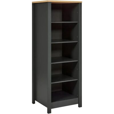 M&S Mobile Scaffale Cucina Aperto 4 Ripiani Regolabili Antracite Rovere M&S Mobile Scaffale Cucina Aperto 4 Ripiani Regolabili Antracite Rovere