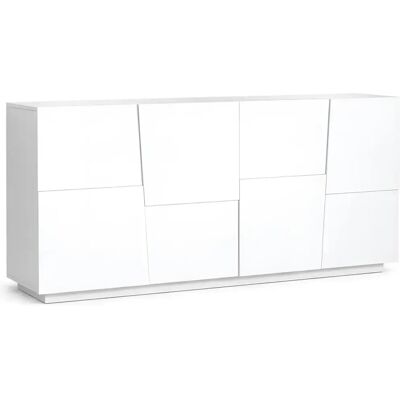TOPQUALITY FURNITURE Credenza 4 Ante Bianco Laccato Madia 2 Ripiani Soggiorno Moderno TOPQUALITY FURNITURE Credenza 4 Ante Bianco Laccato Madia 2 Ripiani Soggiorno Moderno