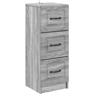 VIDAXL Mobile Con Cassetti Grigio Sonoma 33 X 34,5 X 87 Cm VIDAXL Mobile Con Cassetti Grigio Sonoma 33 X 34,5 X 87 Cm