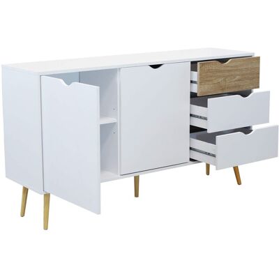 MILANI HOME - Madia Moderna - Bianco - 147x39x82 cm - Credenza MILANI HOME - Madia Moderna - Bianco - 147x39x82 cm - Credenza