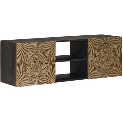 VIDAXL Mobile Tv Con Lo Scaffale Con Porta Ottone 105 X 30 X 35 VIDAXL Mobile Tv Con Lo Scaffale Con Porta Ottone 105 X 30 X 35