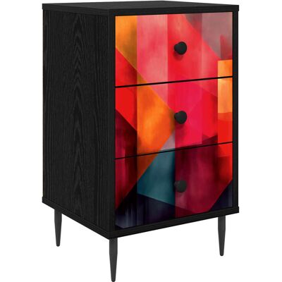 VIDAXL Armadio Da Notte Heesch Rovere Nero 36 X 33 X 61 Cm VIDAXL Armadio Da Notte Heesch Rovere Nero 36 X 33 X 61 Cm