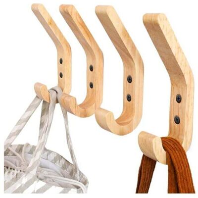 OEM Appendiabiti Da Parete In Legno Massello – 4 Ganci In Rovere Lucidato A Mano – Portata Massima 10 Kg – Ideale Per Cucina, Camera Da Letto E Bagno OEM Appendiabiti Da Parete In Legno Massello – 4 Ganci In Rovere Lucidato A Mano – Portata Massima 10 Kg – Ideale Per Cucina, Camera Da Letto E Bagno