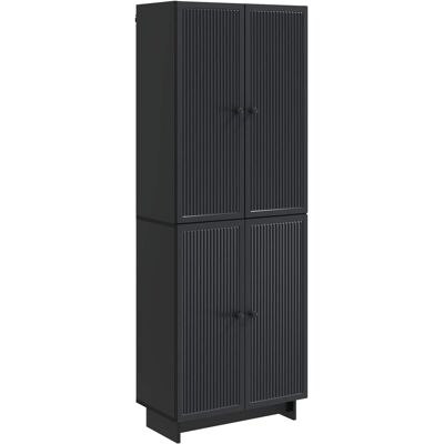 VIDAXL Set Di Armadi 2 Pz Nero Legno Ingegnerizzato VIDAXL Set Di Armadi 2 Pz Nero Legno Ingegnerizzato