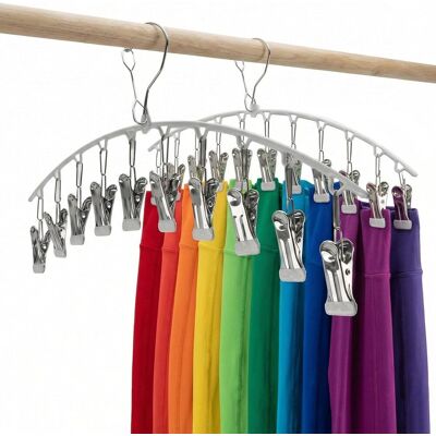 OEM Set Di 2 Appendiabiti Per Calzini In Acciaio Inox, Appendiabiti Salvaspazio Per Pantaloni Con 10 Clip, Organizer Per Leggings, Appendiabiti Per Calzini Per Casa, Balcone, Armadio, Organizer Per Mollet OEM Set Di 2 Appendiabiti Per Calzini In Acciaio Inox, Appendiabiti Salvaspazio Per Pantaloni Con 10 Clip, Organizer Per Leggings, Appendiabiti Per Calzini Per Casa, Balcone, Armadio, Organizer Per Mollet