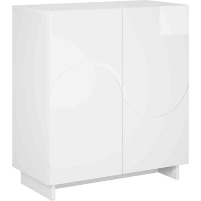 VIDAXL Credenza Bianco Lucido 67 X 34,5 X 75 Cm Legno Ingegnerizzato VIDAXL Credenza Bianco Lucido 67 X 34,5 X 75 Cm Legno Ingegnerizzato