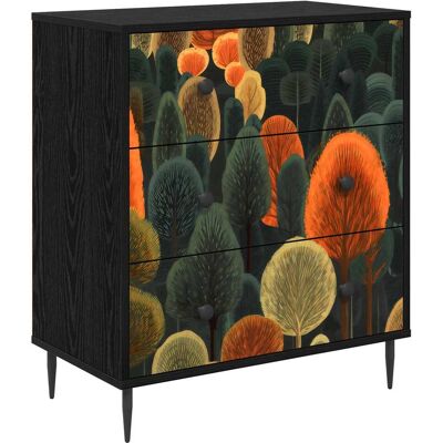 VIDAXL Cassettiera Zaandam Stampa Boschiva 66 X 36,5 X 76 Cm VIDAXL Cassettiera Zaandam Stampa Boschiva 66 X 36,5 X 76 Cm