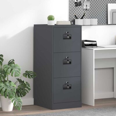 VIDAXL Armadio Per File Con Cassetto Antracite 44 X 50 X 106.5 Cm VIDAXL Armadio Per File Con Cassetto Antracite 44 X 50 X 106.5 Cm
