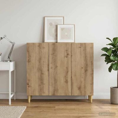 VIDAXL Credenza Rovere Artigianale 89 X 34,5 X 80 Cm VIDAXL Credenza Rovere Artigianale 89 X 34,5 X 80 Cm