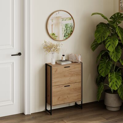 Vicco Scarpiera Da Ingresso Folda, Rovere Goldkraft/nero, 63 X 83 Cm Con 2 Scomparti Ribaltabili, Vicco Scarpiera Da Ingresso Folda, Rovere Goldkraft/nero, 63 X 83 Cm Con 2 Scomparti Ribaltabili,