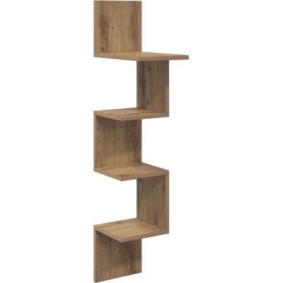 VIDAXL Scaffale Da Parete A Parete Rovere Artigianale 32 X 21 X 107 Cm VIDAXL Scaffale Da Parete A Parete Rovere Artigianale 32 X 21 X 107 Cm