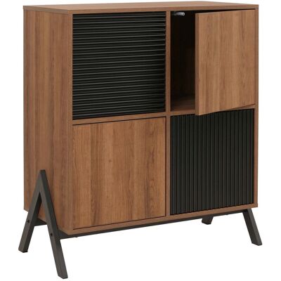 DÉCOSHOP26 Cassettiera Dal Design Moderno Con 4 Ante E Scomparti 94 X 79 X 40 Cm Finitura Melaminica Chiara Mdf E Metallo 040009207 DÉCOSHOP26 Cassettiera Dal Design Moderno Con 4 Ante E Scomparti 94 X 79 X 40 Cm Finitura Melaminica Chiara Mdf E Metallo 040009207