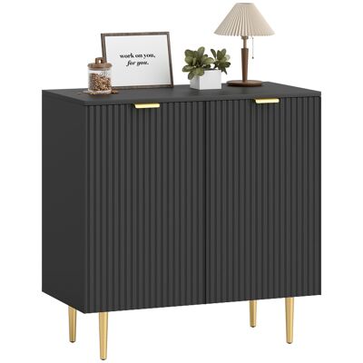 TORMATOR Credenza Da Cucina Con 2 Ante, Ripiano Regolabile, Piedini In Metallo Rialzati, 80 X 40 X 80 Cm, Nera. TORMATOR Credenza Da Cucina Con 2 Ante, Ripiano Regolabile, Piedini In Metallo Rialzati, 80 X 40 X 80 Cm, Nera.