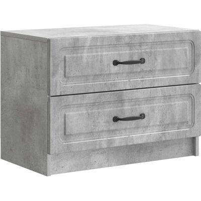 VIDAXL Armadio Da Notte Grigio Cemento 62 X 34,5 X 44,5 Cm VIDAXL Armadio Da Notte Grigio Cemento 62 X 34,5 X 44,5 Cm