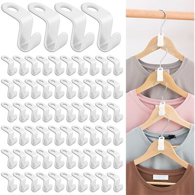 OEM 64 Ganci Appendiabiti Bianchi (4 × 1,9 × 4 Cm), Clip Di Estensione, Ganci Di Collegamento Salvaspazio, Mini Appendiabiti A Cascata, Organizer Per Armadio Risparmio OEM 64 Ganci Appendiabiti Bianchi (4 × 1,9 × 4 Cm), Clip Di Estensione, Ganci Di Collegamento Salvaspazio, Mini Appendiabiti A Cascata, Organizer Per Armadio Risparmio