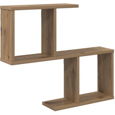 VIDAXL Scaffale Da Parete Rovere Artigianale 60 X 12 X 50,5 Cm VIDAXL Scaffale Da Parete Rovere Artigianale 60 X 12 X 50,5 Cm