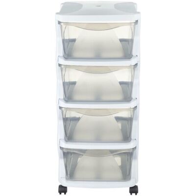 Bama Cassettiera Impilabile Con Ruote 4 Cassetti Insieme Cm 36x40x80 H Bianca Bama Cassettiera Impilabile Con Ruote 4 Cassetti Insieme Cm 36x40x80 H Bianca