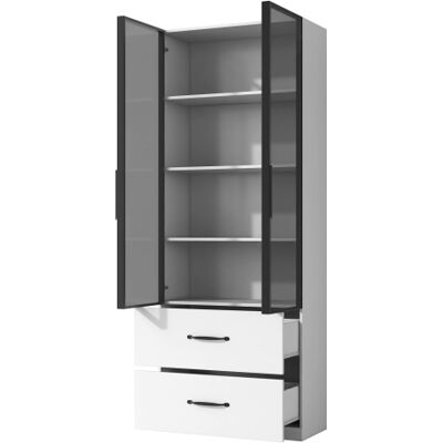 SANS MARQUE Zqoyn Vetrina A Led 60 × 40 × 160 Cm - Vetrina In Vetro, Libreria E Mobile Multifunzionale Con Illuminazione E Cassetti, Ante In Vetro Temperato, Led Multicolori SANS MARQUE Zqoyn Vetrina A Led 60 × 40 × 160 Cm - Vetrina In Vetro, Libreria E Mobile Multifunzionale Con Illuminazione E Cassetti, Ante In Vetro Temperato, Led Multicolori