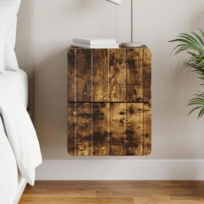 VIDAXL Mobiletto Da Notte A Muro Rovere Fumo 33 X 34,5 X 43 Cm VIDAXL Mobiletto Da Notte A Muro Rovere Fumo 33 X 34,5 X 43 Cm