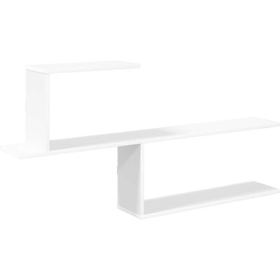 VIDAXL Scaffale Da Parete Bianco 122 X 18 X 60 Cm Legno Ingegnerizzato VIDAXL Scaffale Da Parete Bianco 122 X 18 X 60 Cm Legno Ingegnerizzato