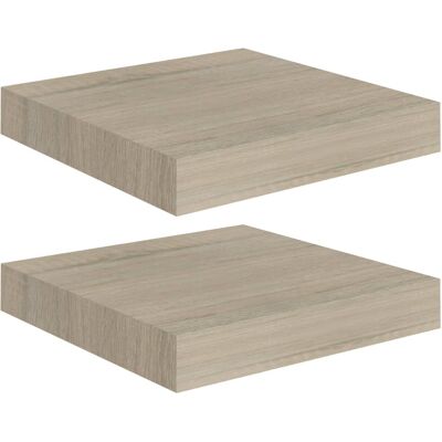 vidaXL 2x Mensole a Sospensione Rovere MDF - Mensole da parete vidaXL 2x Mensole a Sospensione Rovere MDF - Mensole da parete