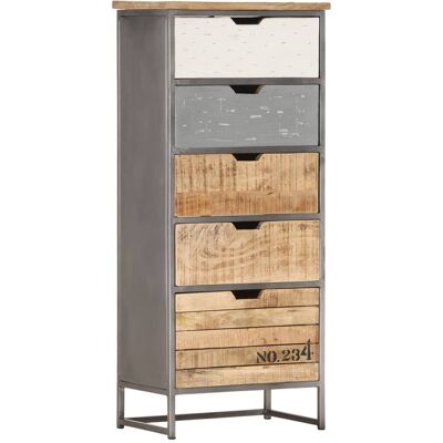 VIDAXL Cassettiera 45x30x105 Cm In Legno Massello Di Mango VIDAXL Cassettiera 45x30x105 Cm In Legno Massello Di Mango
