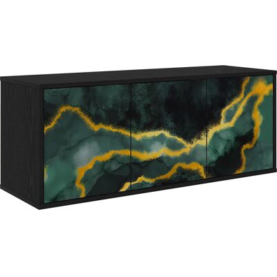 VIDAXL Mobile Tv Da Parete Wijhe 102 X 33 X 40 Cm Rovere Nero VIDAXL Mobile Tv Da Parete Wijhe 102 X 33 X 40 Cm Rovere Nero