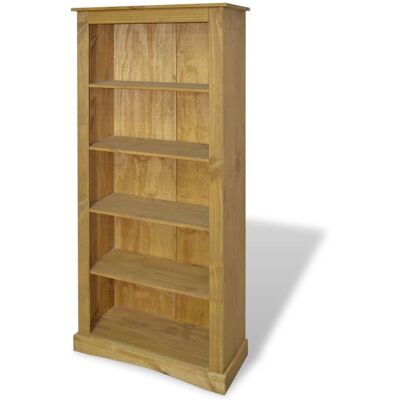 MOBIKASA Libreria in pino rustico 5 ripiani MOBIKASA Libreria in pino rustico 5 ripiani