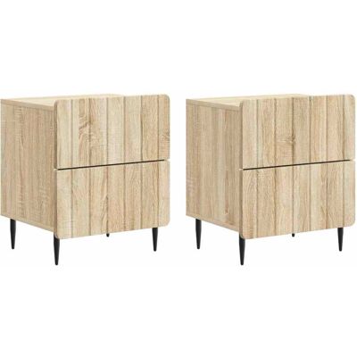 VIDAXL Armadio Da Notte 2 Pcs Rovere Sonoma 43 X 34,5 X 49,5 Cm VIDAXL Armadio Da Notte 2 Pcs Rovere Sonoma 43 X 34,5 X 49,5 Cm