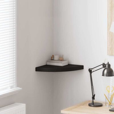 VIDAXL Scaffale Angolare A Parete Nero 35x35x3,8 Cm In Mdf - VIDAXL Scaffale Angolare A Parete Nero 35x35x3,8 Cm In Mdf -