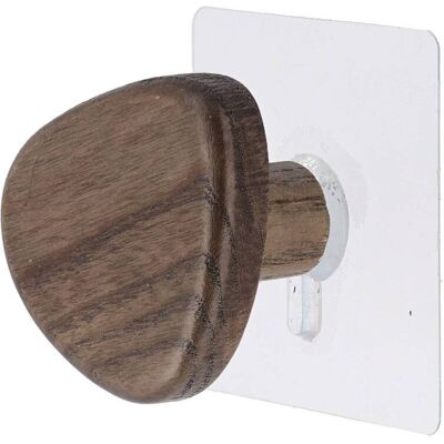 TENDANCE Appendiabiti In Legno A Forma Di Ciottolo, Modello Medio, Colore Marrone - TENDANCE Appendiabiti In Legno A Forma Di Ciottolo, Modello Medio, Colore Marrone -