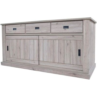 ARREDITALY Credenza Soggiorno 3 Cassetti 2 Ante Scorrevoli Con 4 Ripiani Interni Mobile Madia Dispensa Buffet Per Zona Living Cucina Design Classico Moderno 220 X 50 X 95 Cm Colore Rovere Alaska ARREDITALY Credenza Soggiorno 3 Cassetti 2 Ante Scorrevoli Con 4 Ripiani Interni Mobile Madia Dispensa Buffet Per Zona Living Cucina Design Classico Moderno 220 X 50 X 95 Cm Colore Rovere Alaska