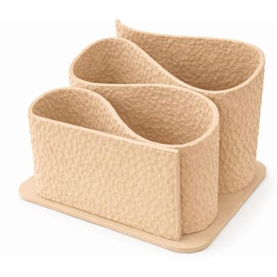 OEM Organizzatore Da Scrivania Beige Con 3 Scomparti Per Accessori OEM Organizzatore Da Scrivania Beige Con 3 Scomparti Per Accessori