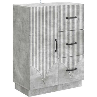 VIDAXL Credenza Grigio Cemento 66 X 34,5 X 87 Cm Legno VIDAXL Credenza Grigio Cemento 66 X 34,5 X 87 Cm Legno