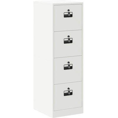 VIDAXL Armadio Per File Con Cassetto Bianco 44 X 50 X 139 Cm VIDAXL Armadio Per File Con Cassetto Bianco 44 X 50 X 139 Cm