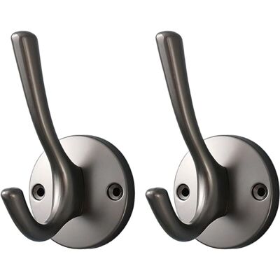XISRENS Ganci Da Parete, Set Da 2 Ganci, Robusti Ganci In Metallo (grigi) XISRENS Ganci Da Parete, Set Da 2 Ganci, Robusti Ganci In Metallo (grigi)