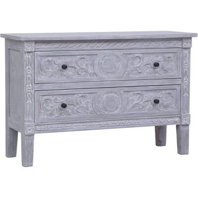 VIDAXL Credenza Con 2 Cassetti 90x30x60 Cm In Legno Massello Di Mogano VIDAXL Credenza Con 2 Cassetti 90x30x60 Cm In Legno Massello Di Mogano
