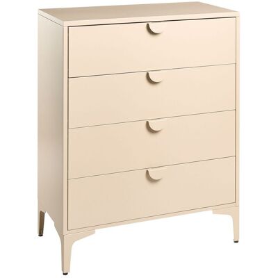 BELIANI Cassettiera In Acciaio Verniciato A 4 Cassetti Per Ufficio Domestico Beige Ardura BELIANI Cassettiera In Acciaio Verniciato A 4 Cassetti Per Ufficio Domestico Beige Ardura