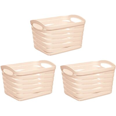 7H SEVEN HOUSE Set Di 3 Cestini Rettangolari Medi 7house, 1,5 Litri 7H SEVEN HOUSE Set Di 3 Cestini Rettangolari Medi 7house, 1,5 Litri