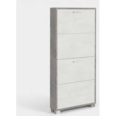SARMOG Scarpiera Salvaspazio 4 Ante A Ribalta Quadrante - Grigio - Bianco SARMOG Scarpiera Salvaspazio 4 Ante A Ribalta Quadrante - Grigio - Bianco