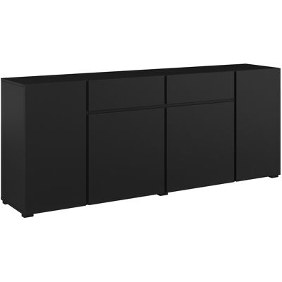 PETITS-MEUBLES Buffet 4 Ante 2 Cassetti Maxis Nero 78cm PETITS-MEUBLES Buffet 4 Ante 2 Cassetti Maxis Nero 78cm