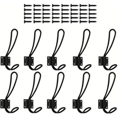 OEM Set Di 10 Ganci Doppi In Metallo Stile Country Vintage - Montaggio A Vite Robusto - Ideale Per Inquilini, Ingresso, Cappotti, Borse - Crezuo OEM Set Di 10 Ganci Doppi In Metallo Stile Country Vintage - Montaggio A Vite Robusto - Ideale Per Inquilini, Ingresso, Cappotti, Borse - Crezuo
