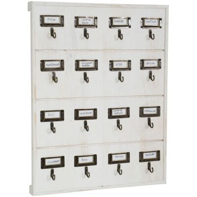 BISCOTTINI - Bacheca Porta Chiavi Da Muro A Parete 16 Ganci In Legno 37x47 Cm Appendichiavi Da Ingresso Contenitore Armadietto Da Ufficio BISCOTTINI - Bacheca Porta Chiavi Da Muro A Parete 16 Ganci In Legno 37x47 Cm Appendichiavi Da Ingresso Contenitore Armadietto Da Ufficio