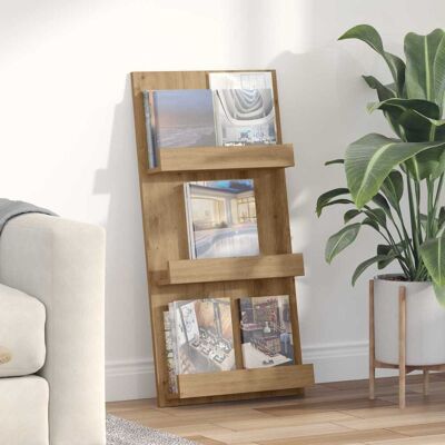 VIDAXL Scaffale Per Riviste Rovere Artigianale 51 X 11 X 102 Cm VIDAXL Scaffale Per Riviste Rovere Artigianale 51 X 11 X 102 Cm