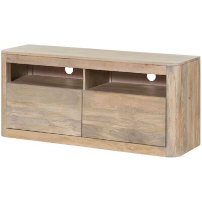 Massivmoebel24 Mobile Tv Mango Bianco Laccato 130x40x58 Cm Montato Toronto 319 Massivmoebel24 Mobile Tv Mango Bianco Laccato 130x40x58 Cm Montato Toronto 319