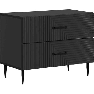 VIDAXL Armadio Da Notte Nero 62 X 34,5 X 47,5 Cm Legno VIDAXL Armadio Da Notte Nero 62 X 34,5 X 47,5 Cm Legno
