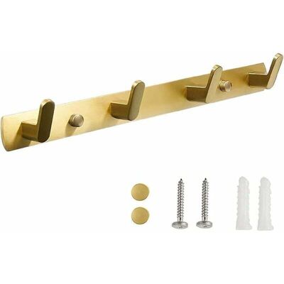 OEM Appendiabiti Da Parete Per Bagno, Appendiabiti Da Parete Per Bagno, Camera Da Letto, Cucina, Appendiabiti Da Ingresso, Portasciugamani, Gancio Con 4 Ganci (oro) - Crezuo OEM Appendiabiti Da Parete Per Bagno, Appendiabiti Da Parete Per Bagno, Camera Da Letto, Cucina, Appendiabiti Da Ingresso, Portasciugamani, Gancio Con 4 Ganci (oro) - Crezuo