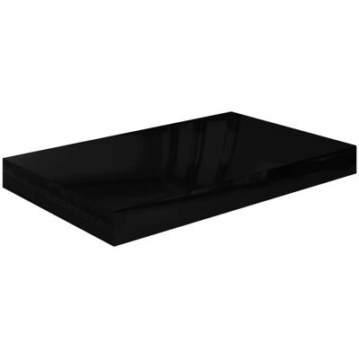 VIDAXL Scaffale A Parete Nero Lucido 40x23x3,8 Cm In Mdf - VIDAXL Scaffale A Parete Nero Lucido 40x23x3,8 Cm In Mdf -